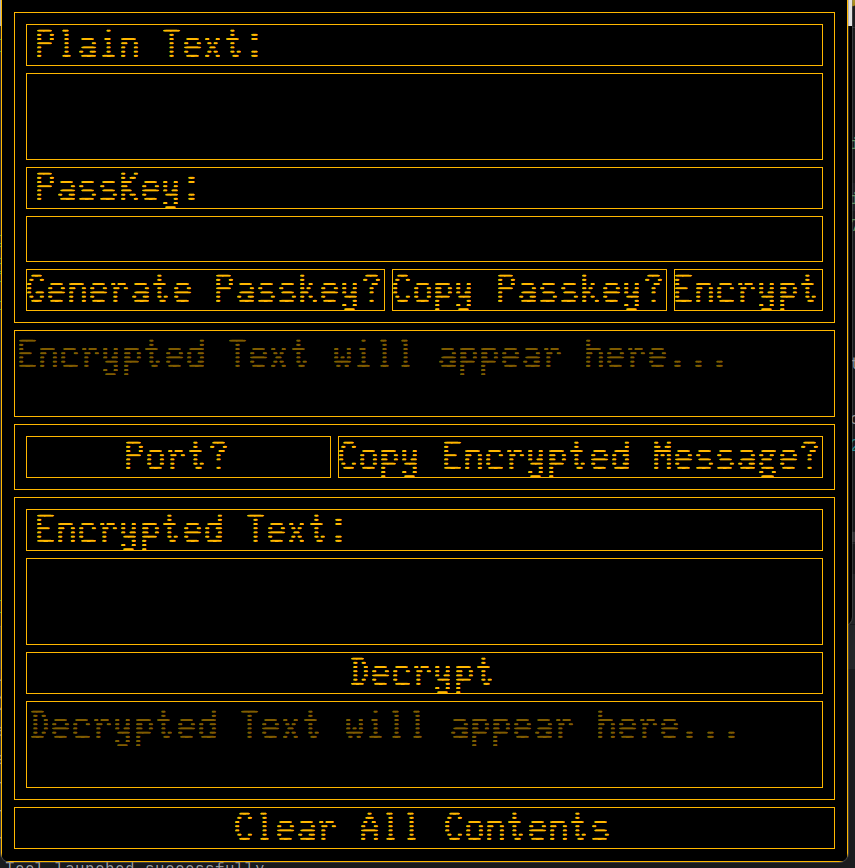 Cryptography Main Screen